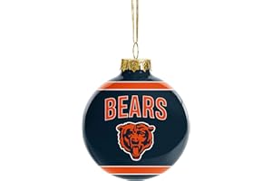 FOCO NFL Glass Ball Ornament - Limited Edition Christmas Ball Ornament - Show Your Team Spirit with Officially Licensed Fan Gear (Chicago Bears)