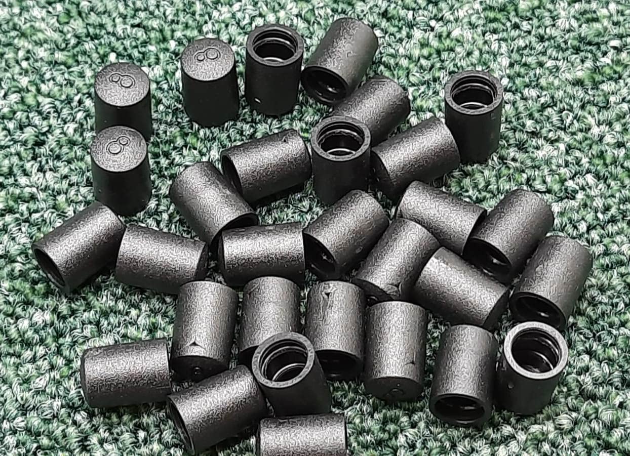 TERF® High Quality Screws Thread Stud End Protective Cap Cover Black M8 (8mm) X 13mm Screw Thread Stud Pipe Bolt End Protector PVC Safety Cap Cover - Pack of 10