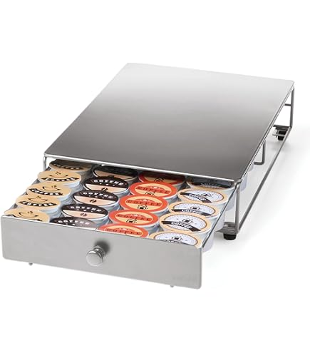 Support à Capsules De Café En Fer Doré - Organisateur élégant Pour Bureau Ou Cuisine - Capace 25 Capsules Env. - 12