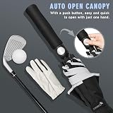 ZOMAKE Golf Umbrella 54in Windproof Rainproof Double Canopy Black view 3