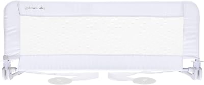 Dreambaby Prague Toddler Bed Guard Foldable Safety Rail 110cm Wide White