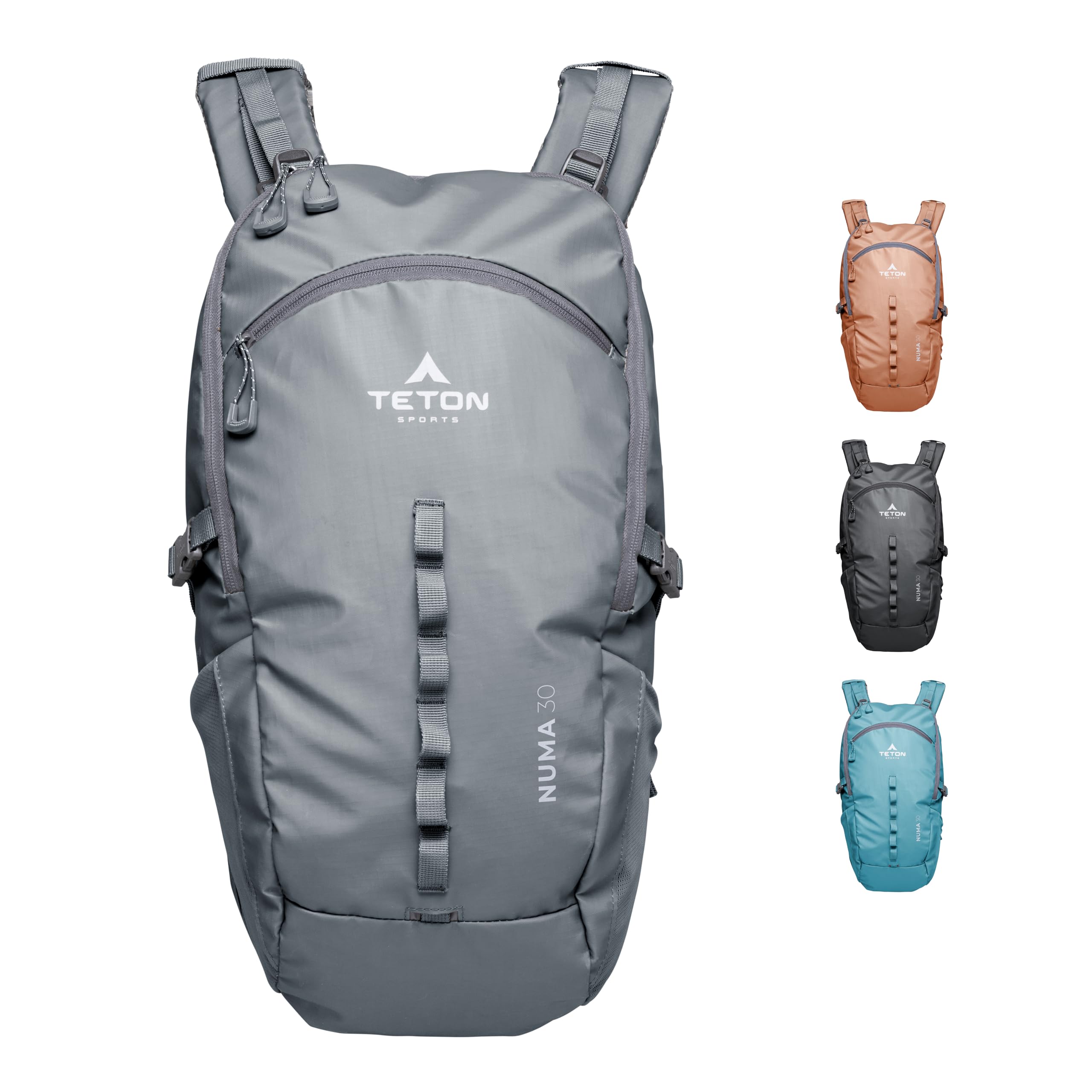 Teton 30L Numa backpack, durable and ready for hiking, camping or backpacking. Perfect lightweight travel bag with more room than you think, Granite Image