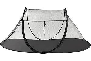 REALIFE Outdoor Cat Enclosures, Portable Cat Tent for Bearded Dragon, Dogs and Small Animals, Cat Outdoor Tent with Foldable Bag(Black)