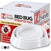 Bed Bug Interceptors &ndash; 8-Pack White Passive Monitor &amp; Detection Trap &ndash; Universal Fit for Bed &amp; Furniture Legs &ndash; Reusable Non-Climbable Wall Pest Control Protection (8-Pack White)
