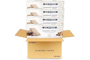 Jules Destrooper Almond Thins - Caramelized Almond Cookies, Certified Kosher Dairy, Non-GMO, Authentic Biscuits Made in Belgium - 3.5 Oz, Pack of 4