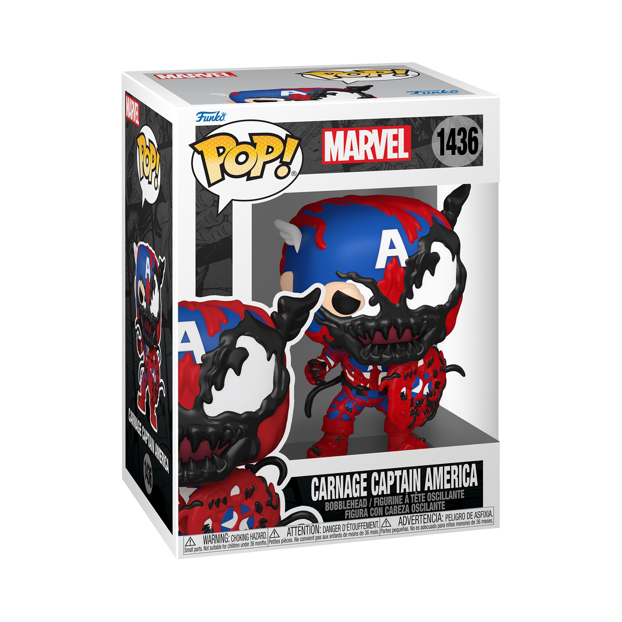 Funko Pop! Marvel: Carnageized - Captain America - Marvel Comics - Collectable Vinyl Figure - Gift Idea - Official Merchandise - Toys for Kids & Adults - Comic Books Fans