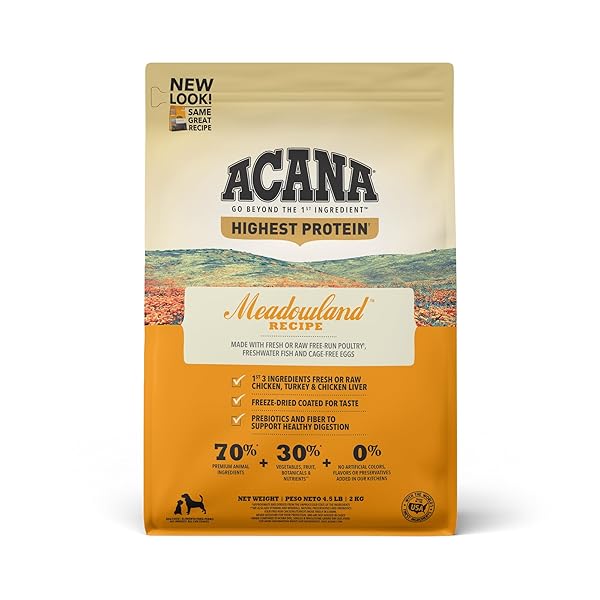 ACANA HIGHEST PROTEIN GRAIN FREE DRY DOG FOOD...