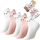 ANIDL Cute Cat Pilates Sock with Grips Non-slip Yoga Sock Grip Socks for Women,Gifts for Women