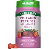 Nature's Truth Collagen Peptide Gummies for Women | 60 Count | Type 1 &amp; 3 | Strawberry Flavor | Non-GMO &amp; Gluten Free Supplement