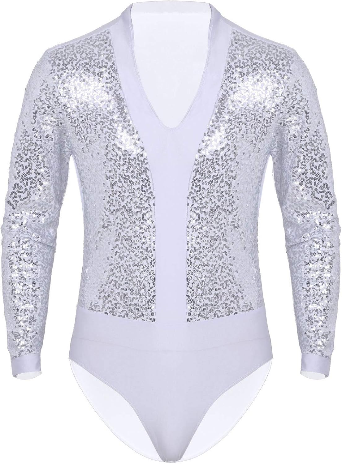 white sequin bodysuit