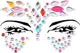 FACEGEM LONDON 6 PCS Face Gems Adhesive Glitter Jewel Tattoos Festival view 5