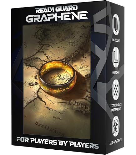 mtg card sleeves lord of the rings Amazon.com: Realm Guard Graphene -100ct Textured Matte TCG/MTG Art Sleeves  (Halfling Tranquility) : Toys & Games