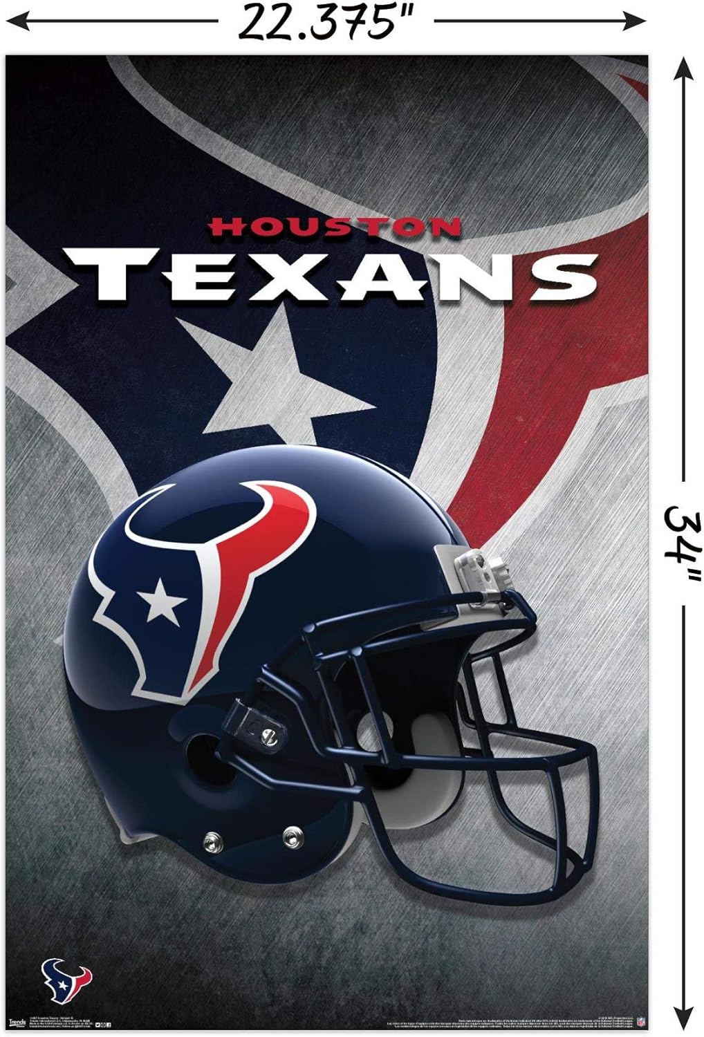 houston texans live stream on Amazon Com Trends International Houston Texans Helmet Wall Poster 22 375 X 34 Sports Outdoors