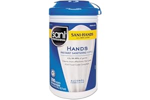 BUNZL Sani Professional P92084 Sani-Hands 300 Ct. Hand Wipes - 6 / CS