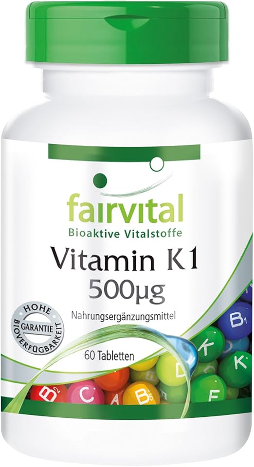 Vitamine K1 500mcg Phytomenadion VEGAN Fortement dosé 60