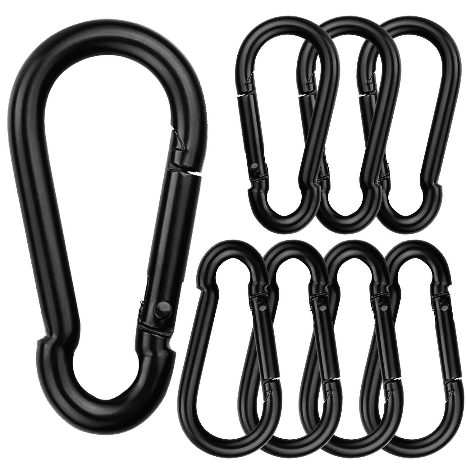 1.5 inch carabiner clips,Snap Hook,8 pcs Exercise Machine Attachment