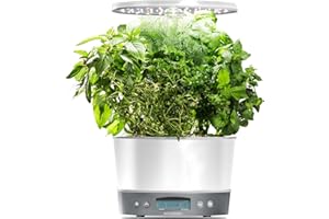 AeroGarden Harvest Elite 360 Indoor Garden Hydroponic System with LED Grow Light and Herb Kit, Holds up to 6 Pods, White