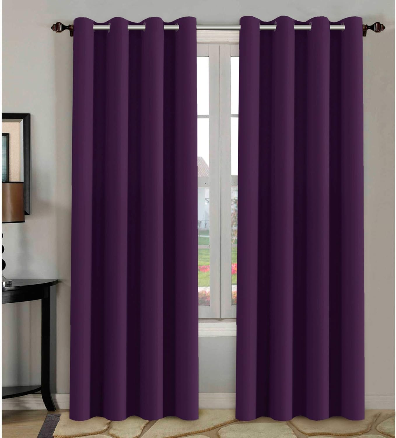 Best Purple Kitchen Window Curtains Set