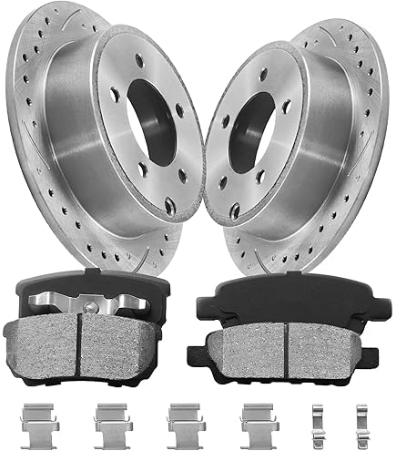 A-Premium Rear Ceramic Brake Pads Set | Fits Chrysler 200, Dodge Avenger, Jeep Compass/Patriot, Mitsubishi Lancer