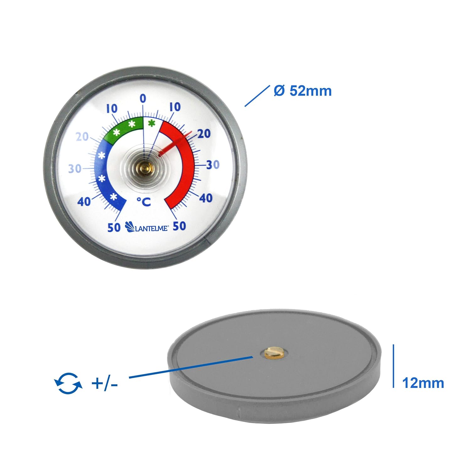Lantelme 6960 Frigorífico Termómetro 10 Unidades en Gris para ...