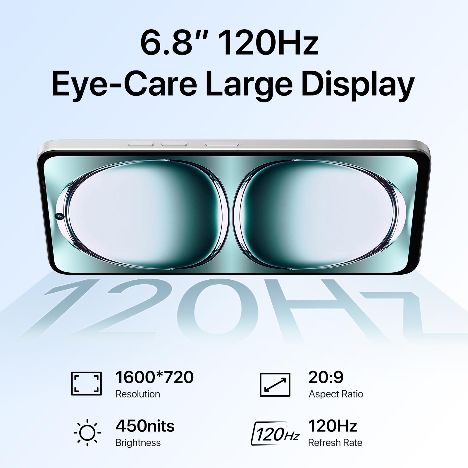 UMIDIGI Note 100 Mobile Phones, (2025) Android 14 Phone, 16(8+8) GB +256GB/1TB Smart Phone, 6.8