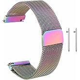 HARFINGTON Stainless Steel Mesh Watch Band Quick Release Metal Replacement Adjustable Watch Strap with Magnetic Buckle for Men Women