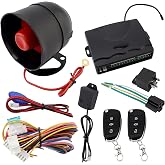 ePathChina Universal 12V Auto Car Alarm Keyless Entry System with Remote Control Siren Sensor