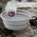 OHMO Collapsible Large Dog Bowl 800ml Carabiner Foldable Silicone Bowl view 4