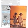 (100 Count) Display Zone 5x7 Photograph Sleeves - Crystal Clear Penny Sleeves for Pictures, Prints and Postcards - Soft Plastic Photo Protectors - Oversized Trading Card Holders