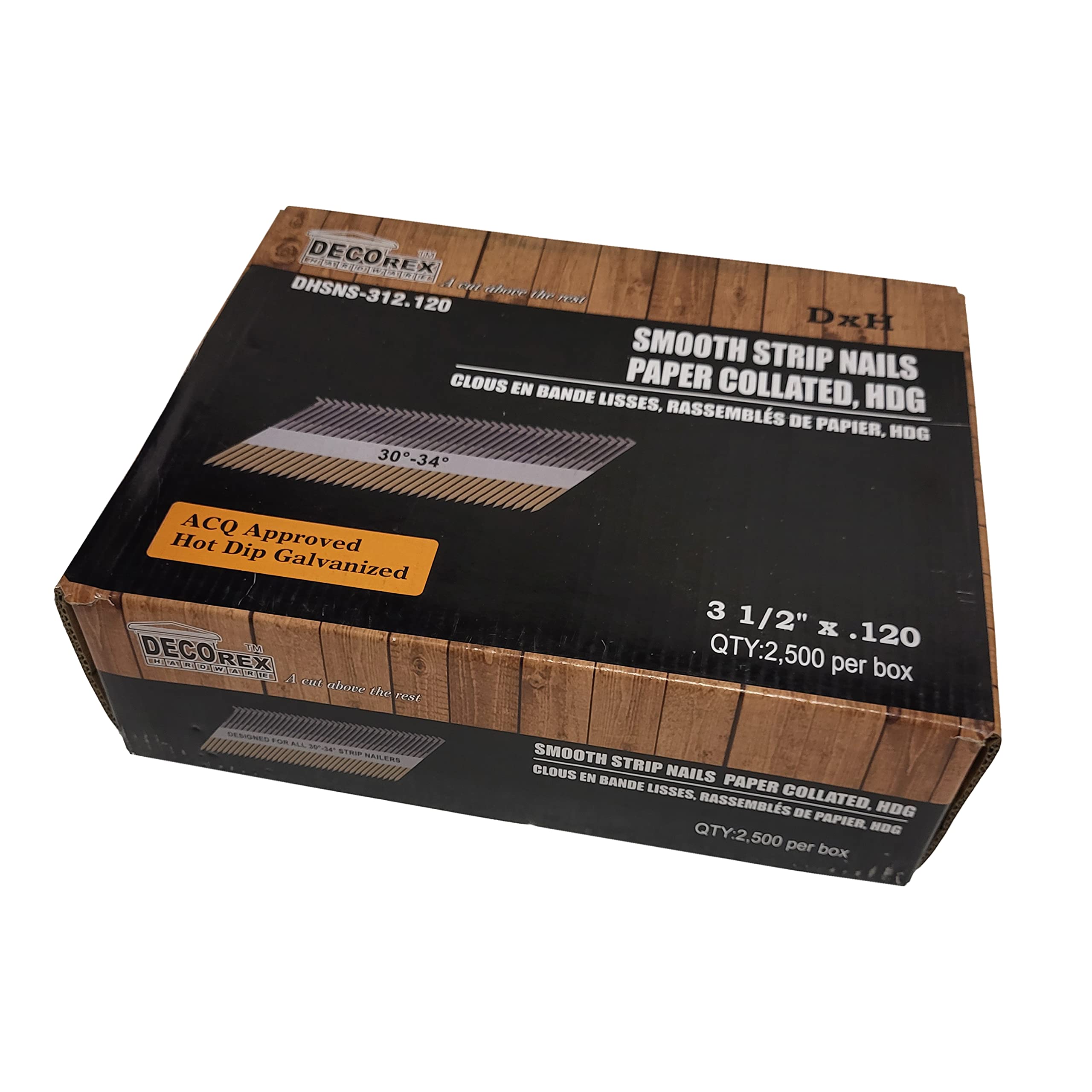 3 1/2" x .120 Smooth Shank Framing Nails, Paper