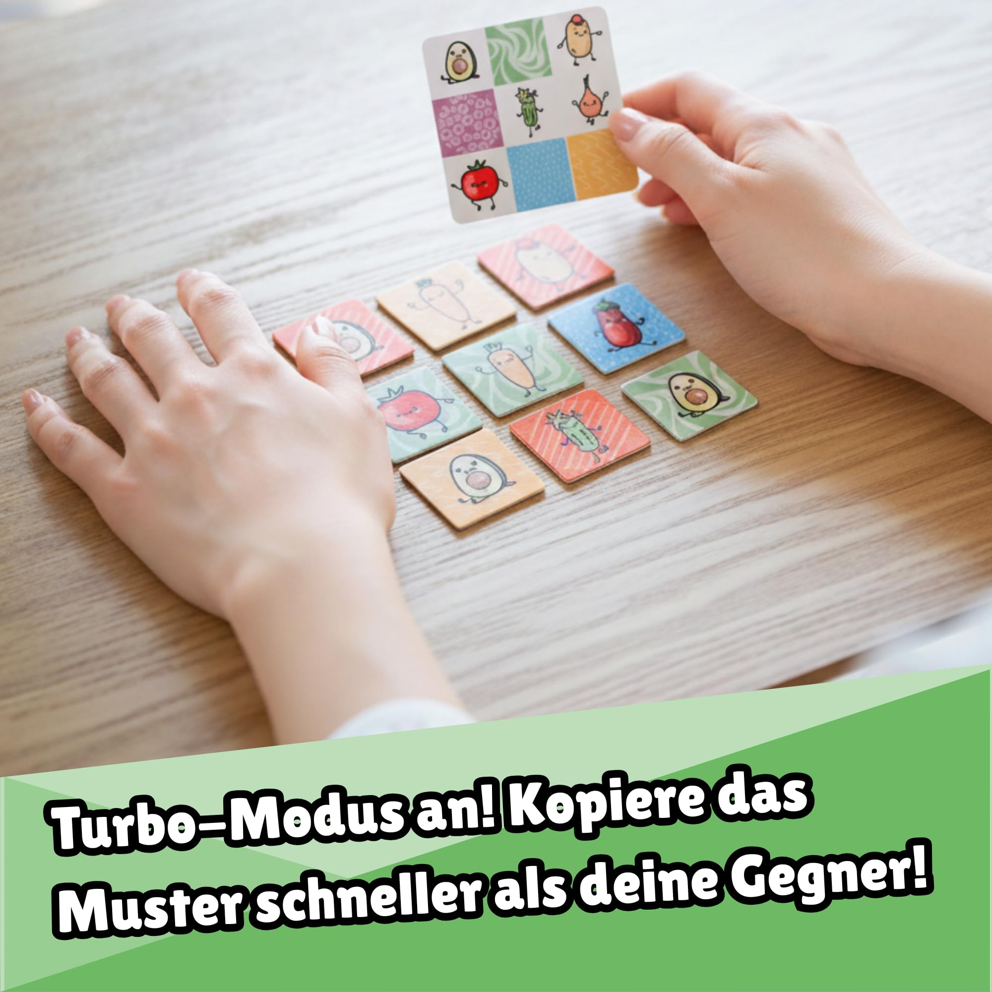TADU Potato Tomato • Schnelles Kartenspiel für Kinder und Erwachsene • Reisespiel • Gesellschaftsspiel für Familien • Spiel ab 6 Jahren • 2-4 Spieler • 30 Minuten 2