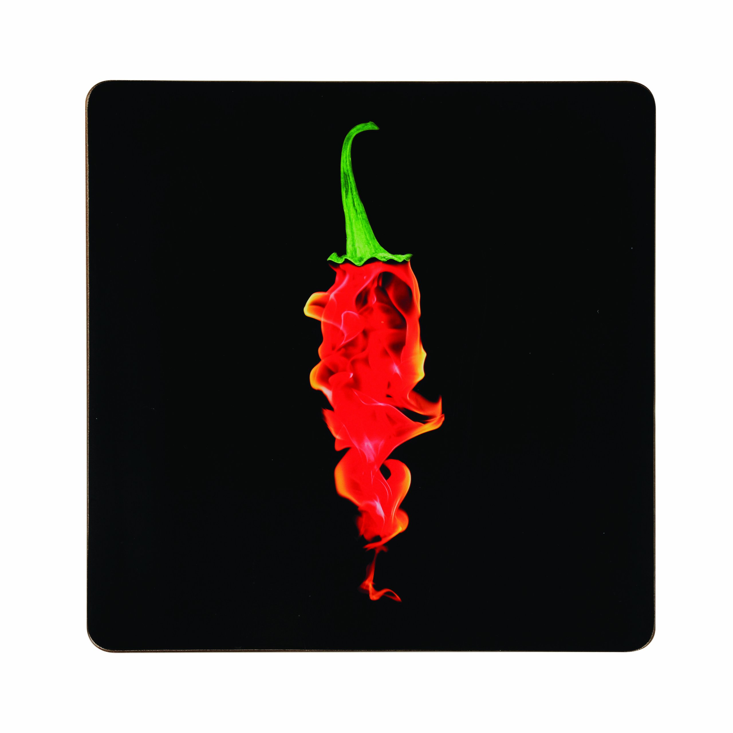 Premier Housewares 28 x 28 cm Flaming Chilli Cork Placemats, Set of 4