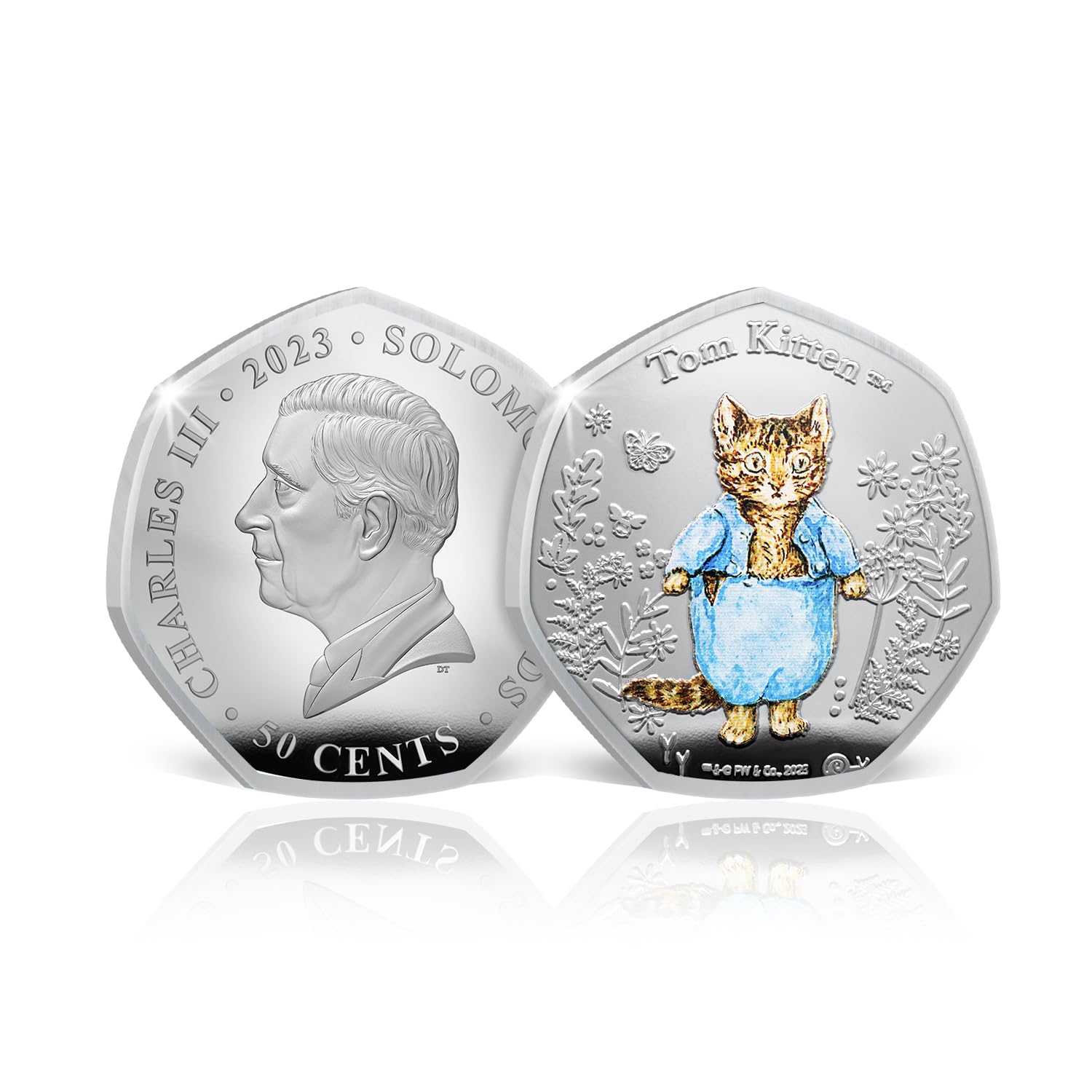 The Koin Club Beatrix Potter Tale of Peter Rabbit Colour Silver Coin 2023 - Tom Kitten