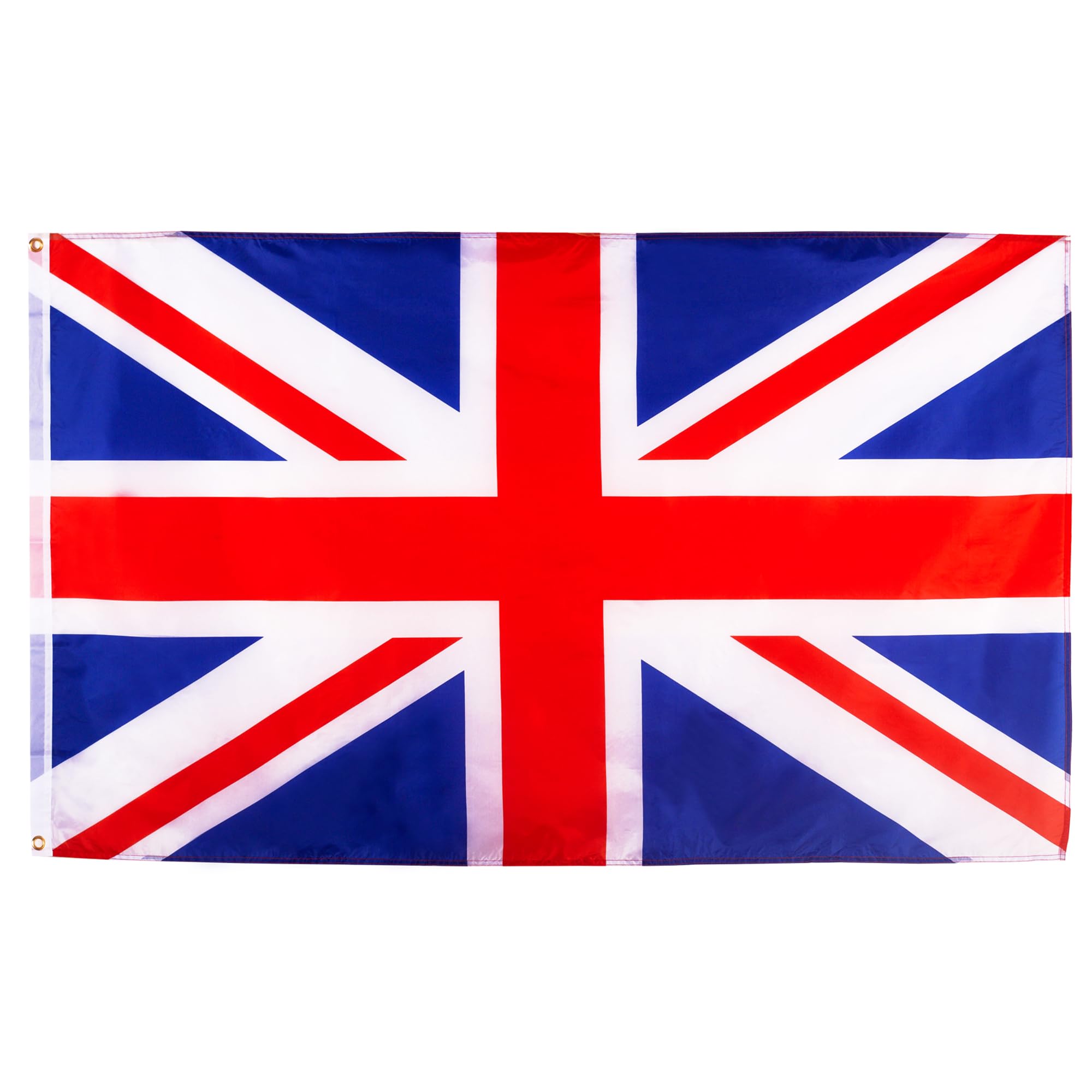 Union Jack Flag 5ft x 3ft Great Britain National Flag for Double Side with Brass Eyelets United Kingdom Flag for World Cup Street Indoor Outdoor Party Decorations