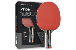 STIGA Talon Ping Pong Paddle - 6-Ply Ultra-Light Blade - 2mm Tournament-Approved Sponge - Flared Handle for Enhanced Control 