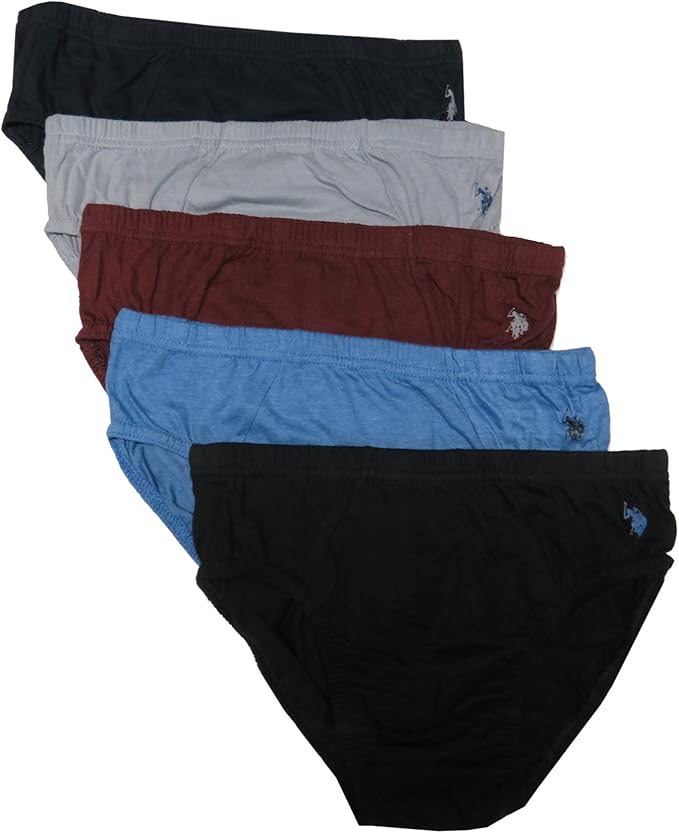 U.S. Polo Assn. 5Pack Men’s Low Rise Cotton Briefs, XL (40