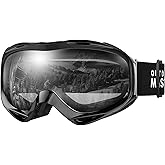 OutdoorMaster OTG Ski Goggles - Over Glasses Ski/Snowboard Goggles for Men, Women & Youth - 100% UV Protection