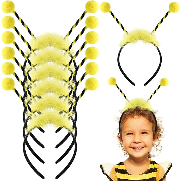 Halloween Bienen-Stirnband & Brille Set – 2-teilig, Gelb, Für Cosplay & Partys
