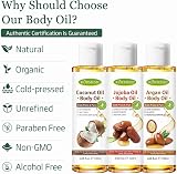 [Pack of 3] mercham Pure Natural Body Oil Set 120ml x3 Organic Moisturizing view 5