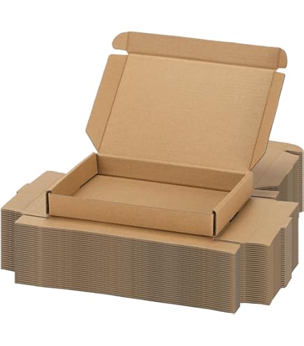 Amazon.com: SUNLPH 50 Pack 7x5x1 Inches Small Shipping Boxes, Black Corrugated  Cardboard Boxes, Moving Mailing Packing Box : Office Products
