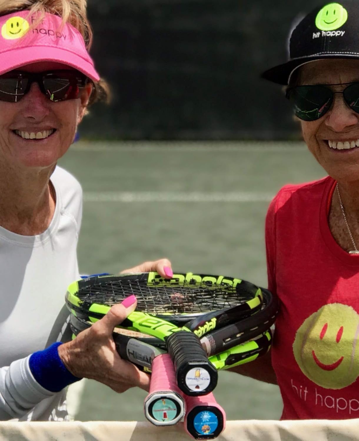 Tennis Happies Tennis Visor Hit Happy, Adjustable Strap, Perfect for On The Court Or Off (Pink), One Size: Clothing