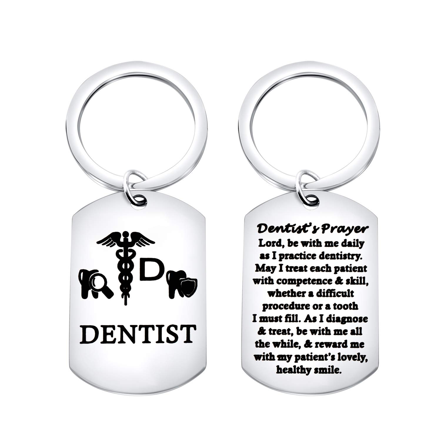 MYSOMY Dentist Keychain Dentist’s Prayer Dental Gift for Dentist Dental Hygienist Gifts (Dentist’s Prayer)