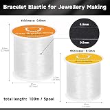Alyvisun Clear Bracelet String 0.5mm 0.8mm Elastic 100m Spool DIY Jewelry view 2