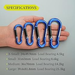 munkees 2-Pack 8-Shaped Carabiner Clips