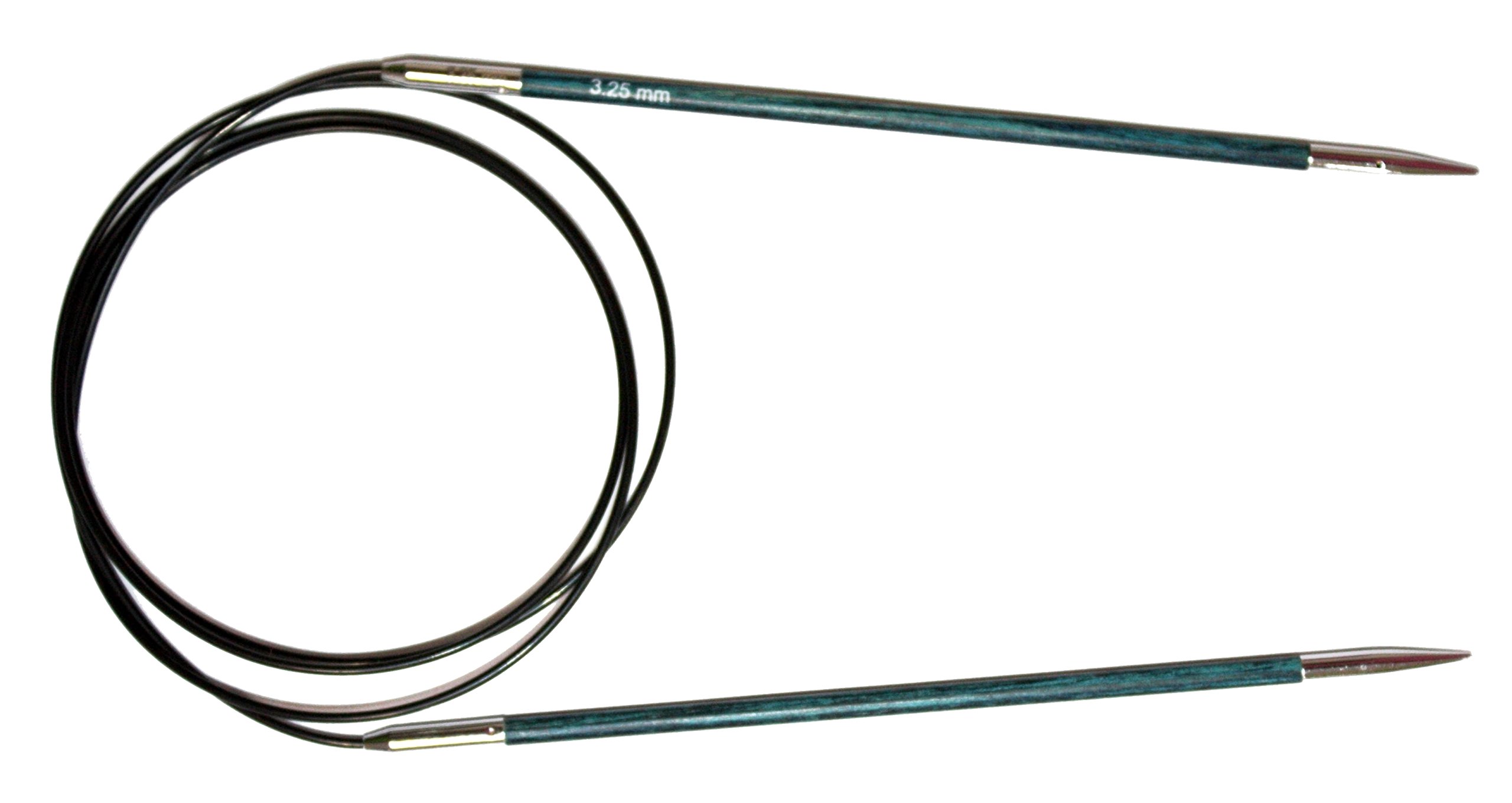 KnitPro KP29092 Royale: Knitting Pins: Circular: Fixed: 80cm x 3.25mm, Birchwood, brass, Multi-Colour, 3.25mm