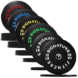 Fitvids Olympic Bumper Plates Set, 2" Weight Plates
