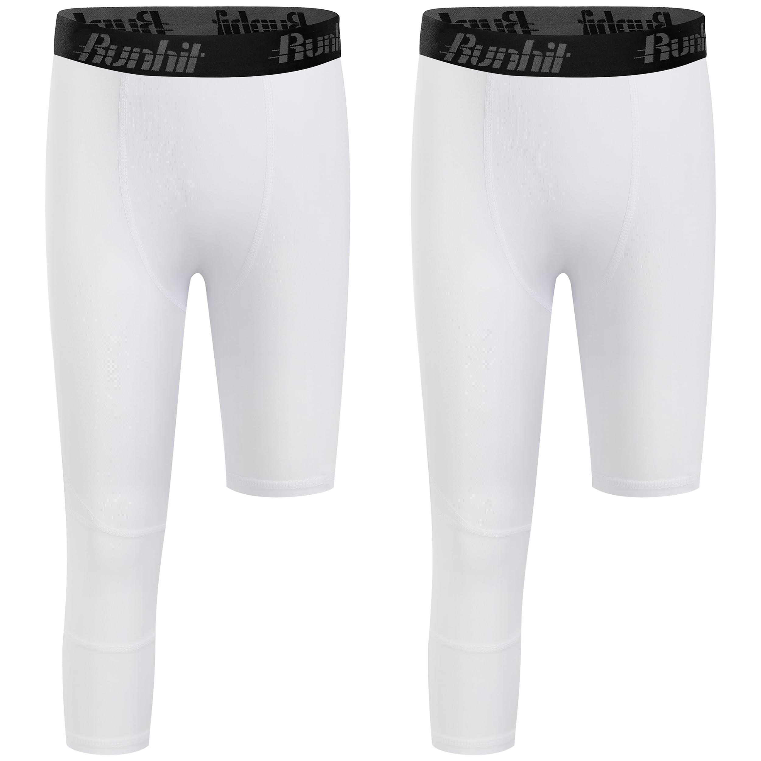 Photo 1 of Runhit 2 Pack Youth Boy's Compression Pants Basketball Compression Tights Leggings Single Leg Kid's Athletic Pants Running Sports Base Layer