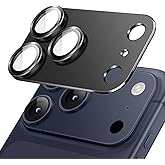 JETech Camera Lens Protector for iPhone 17 Pro 6.3-Inch, Full Coverage 9H Tempered Glass Ring Cover, Matte Metal Plate, Case 