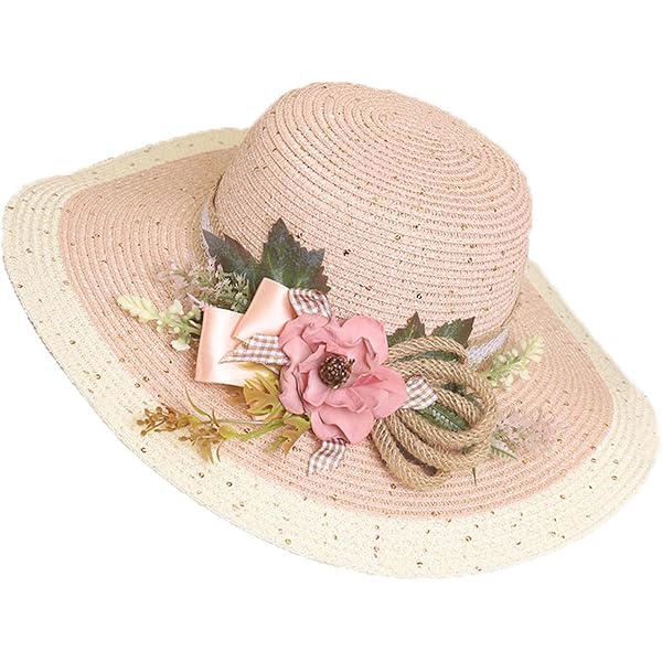 Amazon.com: WUODHTW Handmade Crochet Flower Straw Hat Beach  display picture 2