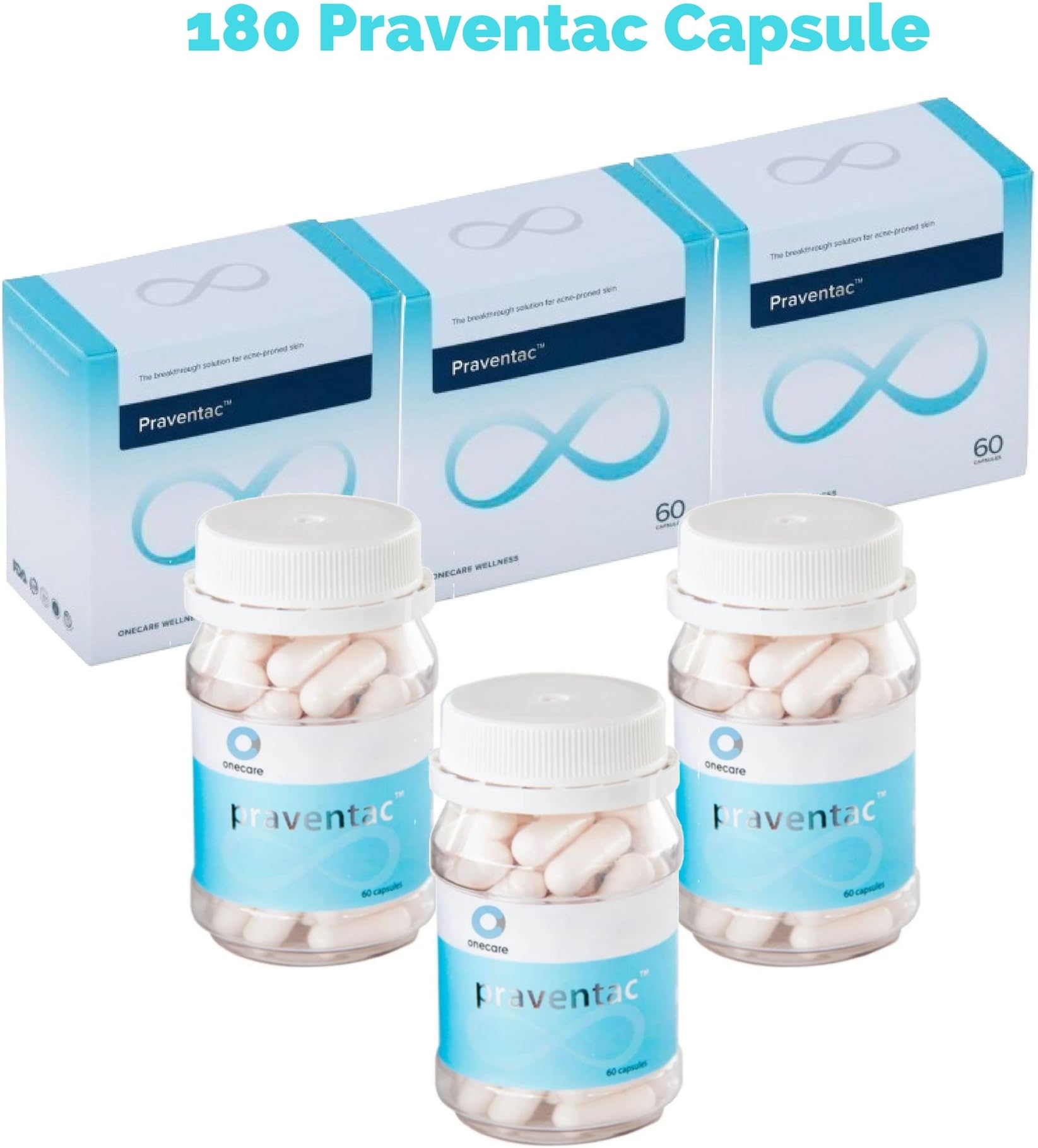 PROMO DEAL SUPER Effective Reduce Acne Pimple Blemishes treatment Scar Removal (FACE & BODY ACNE) 60capsules X3